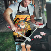 Egypt Christmas Apron with Pharaoh Santa Pyramids Eye of Horus and Ancient Egyptian - Wonder Print Shop