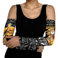 Egypt Christmas Arm Sleeves with Pharaoh Santa Pyramids Eye of Horus and Ancient Egyptian - Wonder Print Shop