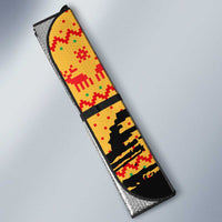 Egypt Christmas Auto Sun Shade with Pharaoh Santa Pyramids Eye of Horus and Ancient Egyptian - Wonder Print Shop