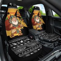 Egypt Christmas Car Seat Cover with Pharaoh Santa Pyramids Eye of Horus and Ancient Egyptian - Wonder Print Shop