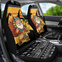 Egypt Christmas Car Seat Cover with Pharaoh Santa Pyramids Eye of Horus and Ancient Egyptian - Wonder Print Shop