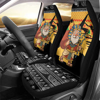 Egypt Christmas Car Seat Cover with Pharaoh Santa Pyramids Eye of Horus and Ancient Egyptian - Wonder Print Shop