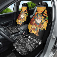 Egypt Christmas Car Seat Cover with Pharaoh Santa Pyramids Eye of Horus and Ancient Egyptian - Wonder Print Shop