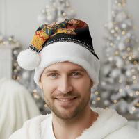 Egypt Christmas Santa Hat with Pharaoh Santa Pyramids Eye of Horus and Ancient Egyptian - Wonder Print Shop