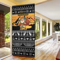 Egypt Christmas Door Cover with Pharaoh Santa Pyramids Eye of Horus and Ancient Egyptian - Wonder Print Shop