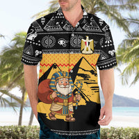 Egypt Christmas Hawaiian Shirt with Pharaoh Santa Pyramids Eye of Horus and Ancient Egyptian - Wonder Print Shop