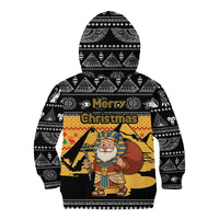 Egypt Christmas Kid Hoodie with Pharaoh Santa Pyramids Eye of Horus and Ancient Egyptian - Wonder Print Shop
