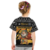 Egypt Christmas Kid T Shirt with Pharaoh Santa Pyramids Eye of Horus and Ancient Egyptian - Wonder Print Shop