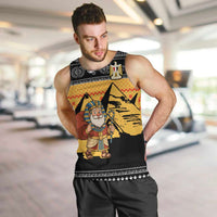 Egypt Christmas Men Tank Top with Pharaoh Santa Pyramids Eye of Horus and Ancient Egyptian - Wonder Print Shop