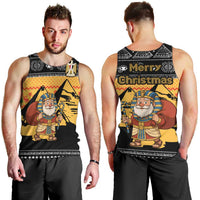Egypt Christmas Men Tank Top with Pharaoh Santa Pyramids Eye of Horus and Ancient Egyptian - Wonder Print Shop