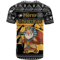 Egypt Christmas T Shirt with Pharaoh Santa Pyramids Eye of Horus and Ancient Egyptian - Wonder Print Shop