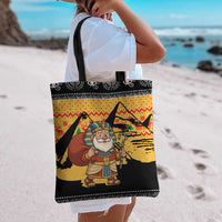 Egypt Christmas Tote Bag with Pharaoh Santa Pyramids Eye of Horus and Ancient Egyptian - Wonder Print Shop