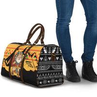 Egypt Christmas Travel Bag with Pharaoh Santa Pyramids Eye of Horus and Ancient Egyptian - Wonder Print Shop