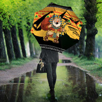 Egypt Christmas Umbrella with Pharaoh Santa Pyramids Eye of Horus and Ancient Egyptian - Wonder Print Shop