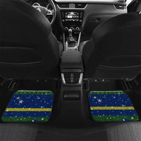 Curacao Christmas Car Mats with Santa Turtle Ocean Waves Snowflakes and Holiday Gift Design - Wonder Print Shop