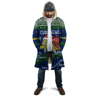 Curacao Christmas Cloak with Santa Turtle Ocean Waves Snowflakes and Holiday Gift Design - Wonder Print Shop