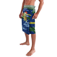 Curacao Christmas Lavalava with Santa Turtle Ocean Waves Snowflakes and Holiday Gift Design - Wonder Print Shop