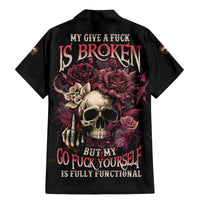 My Give A F Rose Skull Family Matching Mermaid Dress and Hawaiian Shirt - Wonder Print Shop