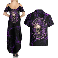 I Am The Storm Rose Skull Couples Matching Summer Maxi Dress and Hawaiian Shirt - Wonder Print Shop