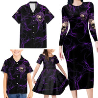 I Am The Storm Rose Skull Family Matching Long Sleeve Bodycon Dress and Hawaiian Shirt - Wonder Print Shop