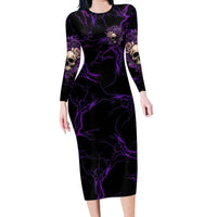 I Am The Storm Rose Skull Family Matching Long Sleeve Bodycon Dress and Hawaiian Shirt - Wonder Print Shop