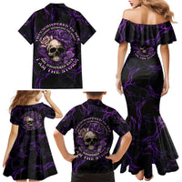 I Am The Storm Rose Skull Family Matching Mermaid Dress and Hawaiian Shirt - Wonder Print Shop