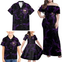 I Am The Storm Rose Skull Family Matching Off Shoulder Maxi Dress and Hawaiian Shirt - Wonder Print Shop