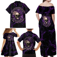 I Am The Storm Rose Skull Family Matching Off Shoulder Maxi Dress and Hawaiian Shirt - Wonder Print Shop
