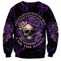 I Am The Storm Rose Skull Sweatshirt - Wonder Print Shop