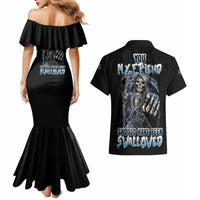 You My Friend Should Have Been Swallowed Couples Matching Mermaid Dress and Hawaiian Shirt - Wonder Print Shop