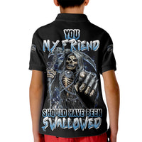 You My Friend Should Have Been Swallowed Kid Polo Shirt - Wonder Print Shop