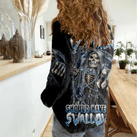 You My Friend Should Have Been Swallowed Women Casual Shirt - Wonder Print Shop