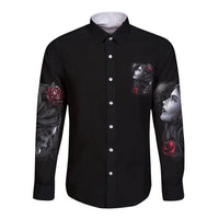 Don't Try To Figure Me Out Long Sleeve Button Shirt - Wonder Print Shop