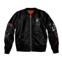 Don't Try To Figure Me Out Sleeve Zip Bomber Jacket - Wonder Print Shop