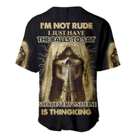I'm Not Rude I Just Have The Balls Baseball Jersey - Wonder Print Shop