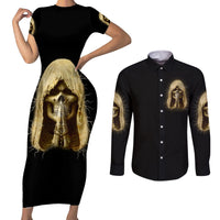 I'm Not Rude I Just Have The Balls Couples Matching Short Sleeve Bodycon Dress and Long Sleeve Button Shirt - Wonder Print Shop