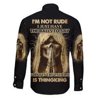 I'm Not Rude I Just Have The Balls Family Matching Long Sleeve Bodycon Dress and Hawaiian Shirt - Wonder Print Shop