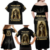 I'm Not Rude I Just Have The Balls Family Matching Off Shoulder Maxi Dress and Hawaiian Shirt - Wonder Print Shop