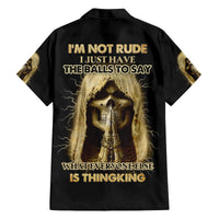 I'm Not Rude I Just Have The Balls Family Matching Summer Maxi Dress and Hawaiian Shirt - Wonder Print Shop