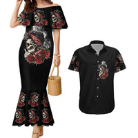 Skl Rose - Zero Fck Given Couples Matching Mermaid Dress and Hawaiian Shirt - Wonder Print Shop