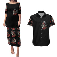 Skl Rose - Zero Fck Given Couples Matching Puletasi Dress and Hawaiian Shirt - Wonder Print Shop