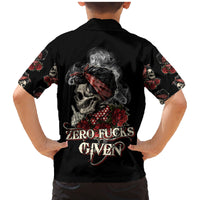 Skl Rose - Zero Fck Given Family Matching Mermaid Dress and Hawaiian Shirt - Wonder Print Shop