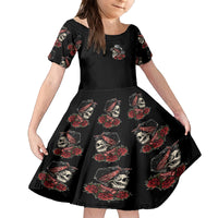 Skl Rose - Zero Fck Given Family Matching Off Shoulder Long Sleeve Dress and Hawaiian Shirt - Wonder Print Shop