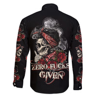 Skl Rose - Zero Fck Given Family Matching Off Shoulder Long Sleeve Dress and Hawaiian Shirt - Wonder Print Shop