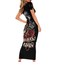 Skl Rose - Zero Fck Given Family Matching Short Sleeve Bodycon Dress and Hawaiian Shirt - Wonder Print Shop