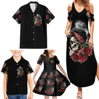 Skl Rose - Zero Fck Given Family Matching Summer Maxi Dress and Hawaiian Shirt - Wonder Print Shop