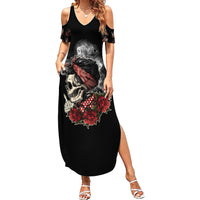 Skl Rose - Zero Fck Given Family Matching Summer Maxi Dress and Hawaiian Shirt - Wonder Print Shop