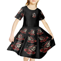 Skl Rose - Zero Fck Given Kid Short Sleeve Dress - Wonder Print Shop