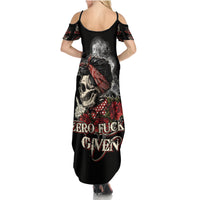 Skl Rose - Zero Fck Given Summer Maxi Dress - Wonder Print Shop