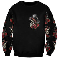 Skl Rose - Zero Fck Given Sweatshirt - Wonder Print Shop